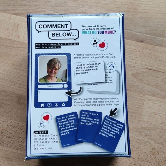 Party Game Cards "Comment Below" by What do You Meme Friends Social NEW - Picture 3 of 6